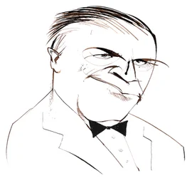 フェルデ・グロフェ（1892〜1972）アメリカの作曲家、アレンジャー、ピアニスト、似顔絵